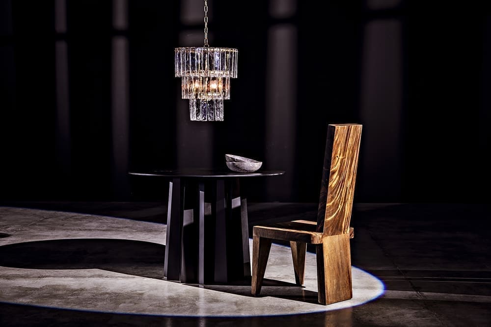 Bruna Chandelier, Small, Metal with Brass Finish