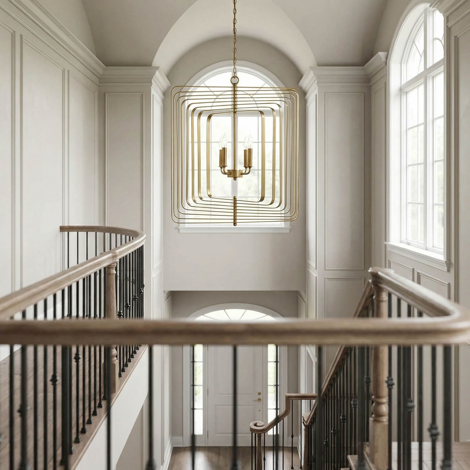 Dimaclema Chandelier, Small, Metal with Brass Finish