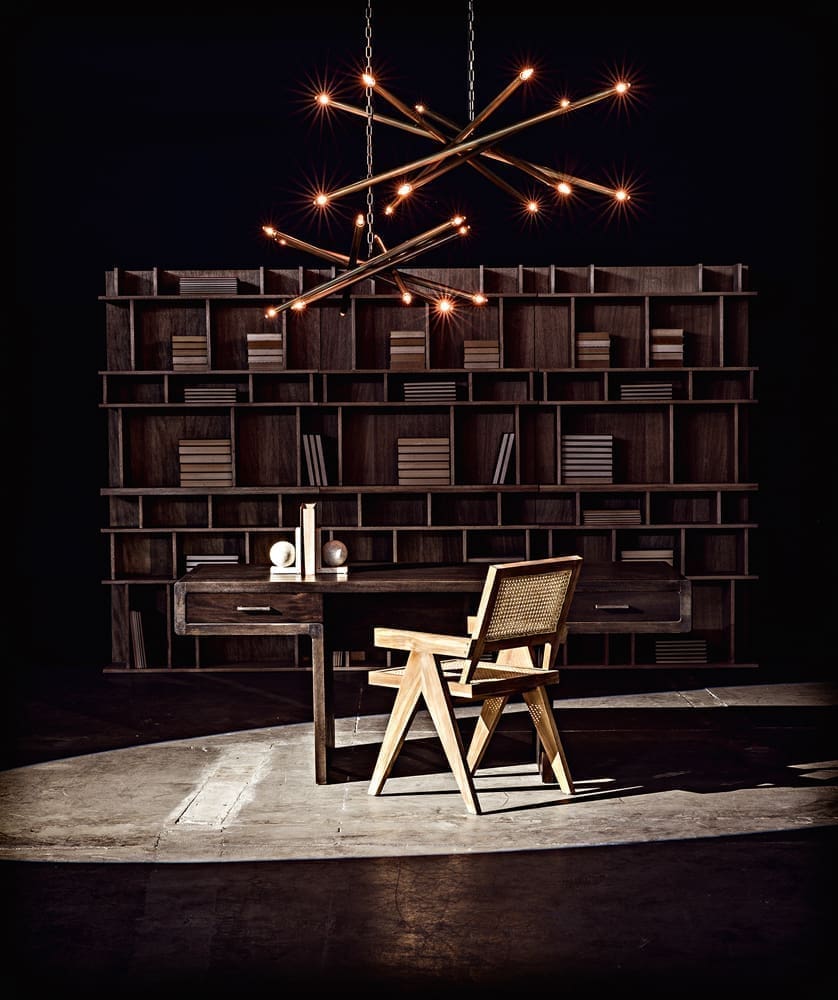 Ikram Chandelier, Metal with Brass Finish
