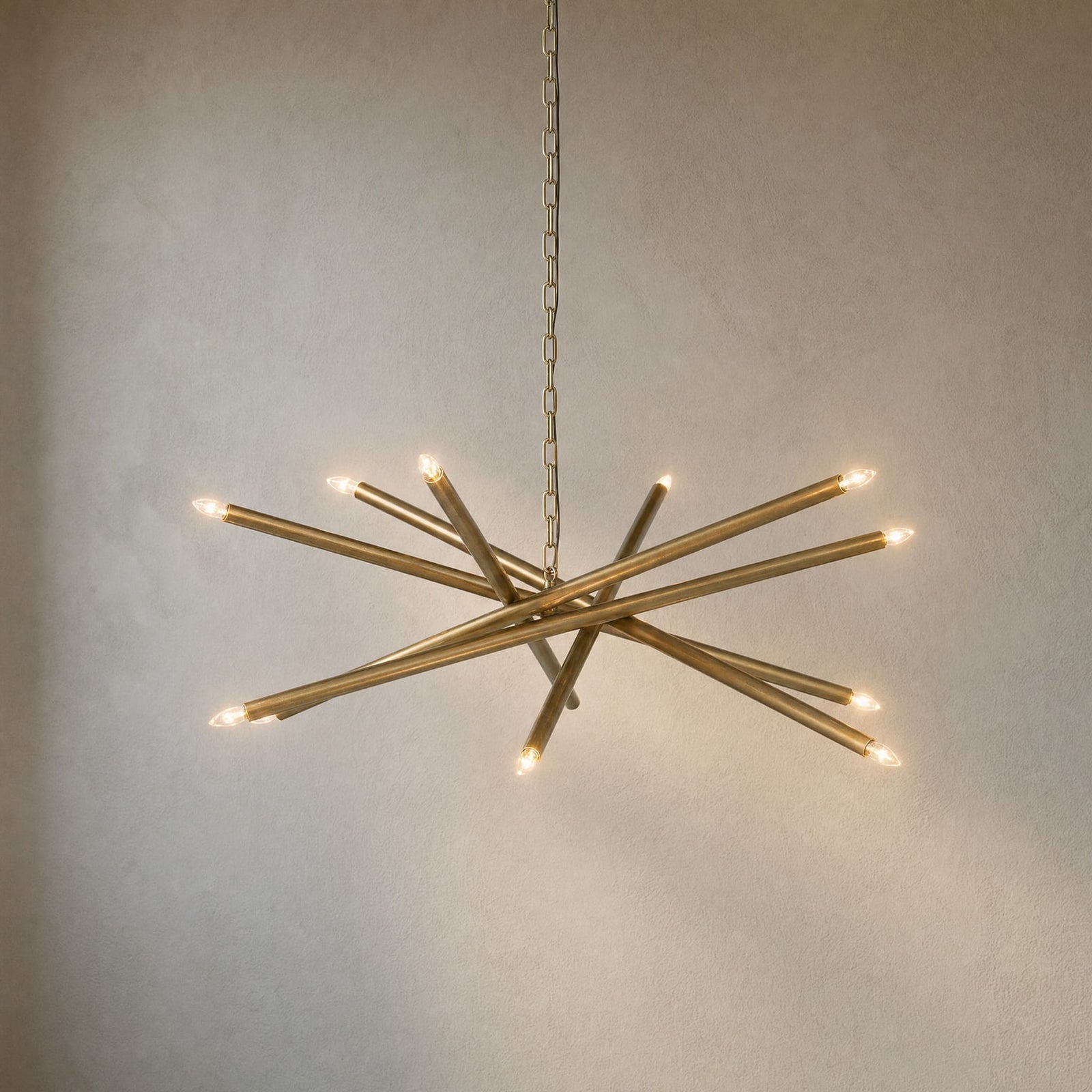 Ikram Chandelier, Metal with Brass Finish