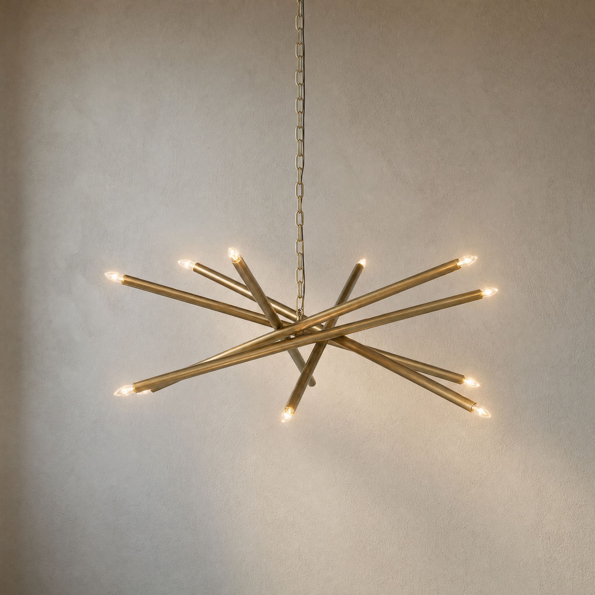 Ikram Chandelier, Metal with Brass Finish