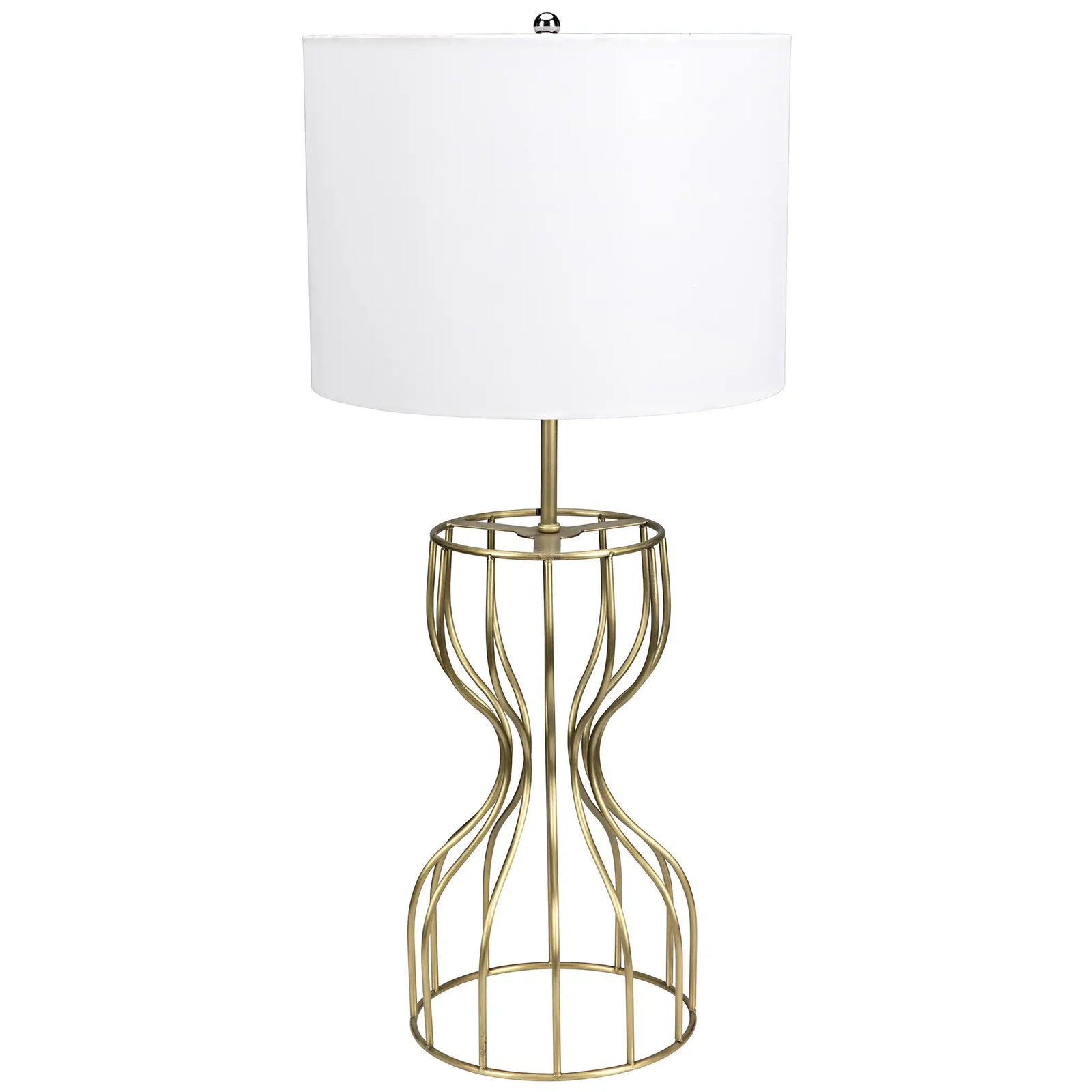 Perry Table Lamp with Shade, Metal with Brass Finish
