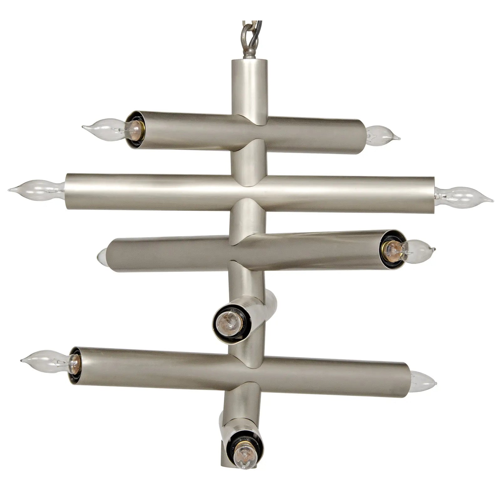 Alex Chandelier, Metal with Antique Silver Finish