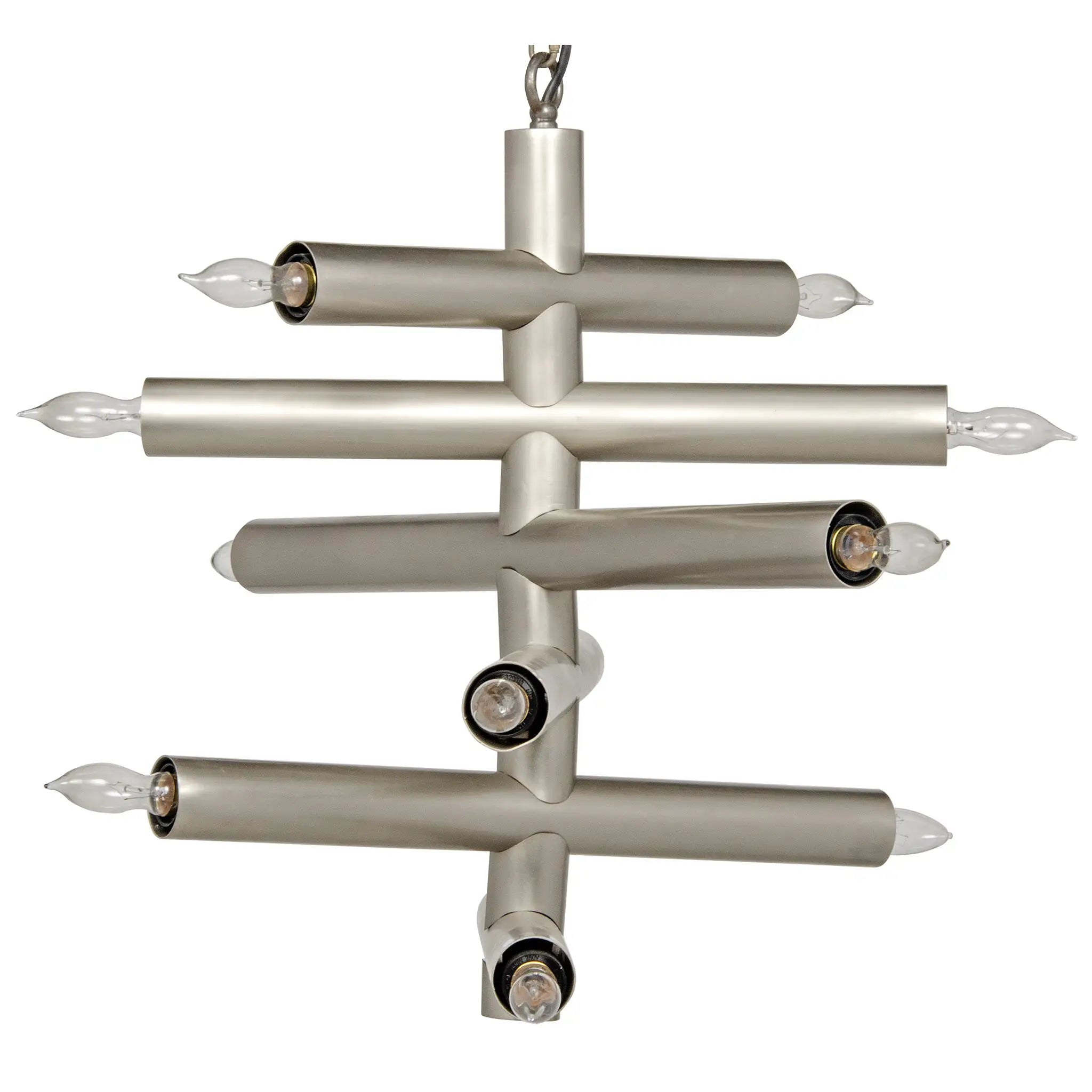 Alex Chandelier, Metal with Antique Silver Finish