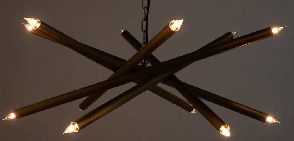 Ikram Chandelier, Small, Metal with Brass Finish