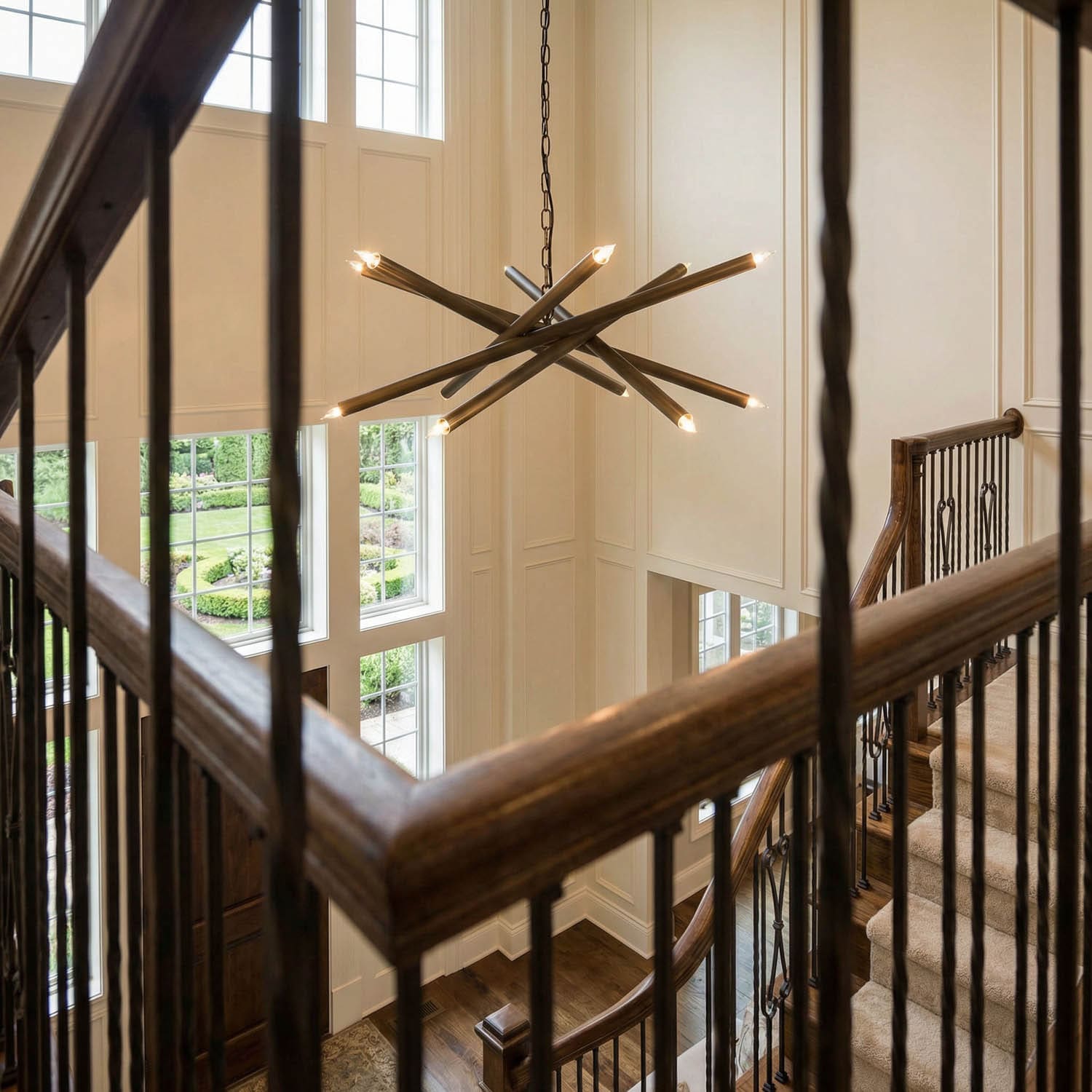 Ikram Chandelier, Small, Metal with Brass Finish