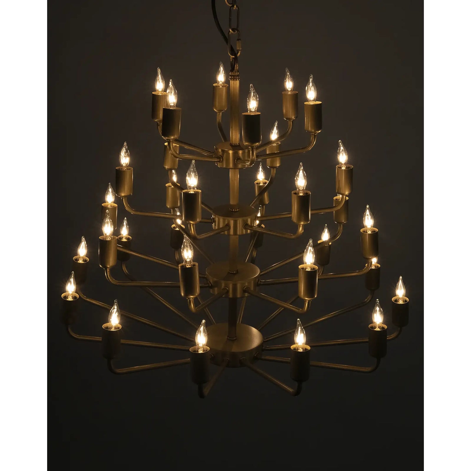 Montoro Chandelier, Antique Brass