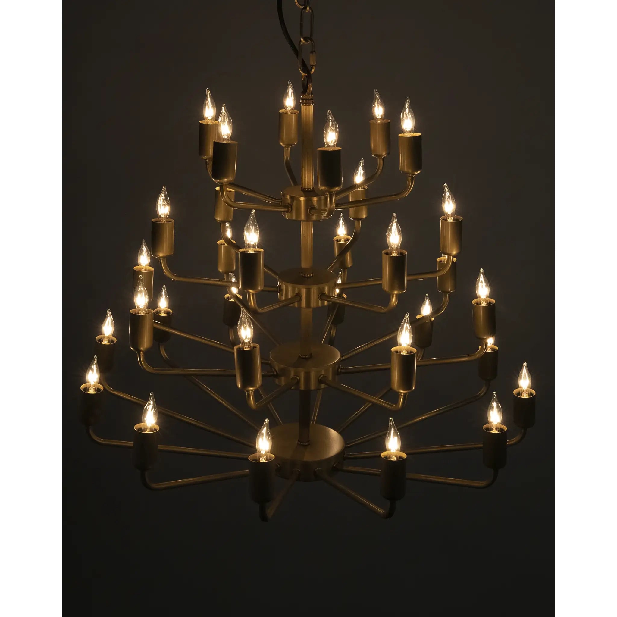Montoro Chandelier, Antique Brass