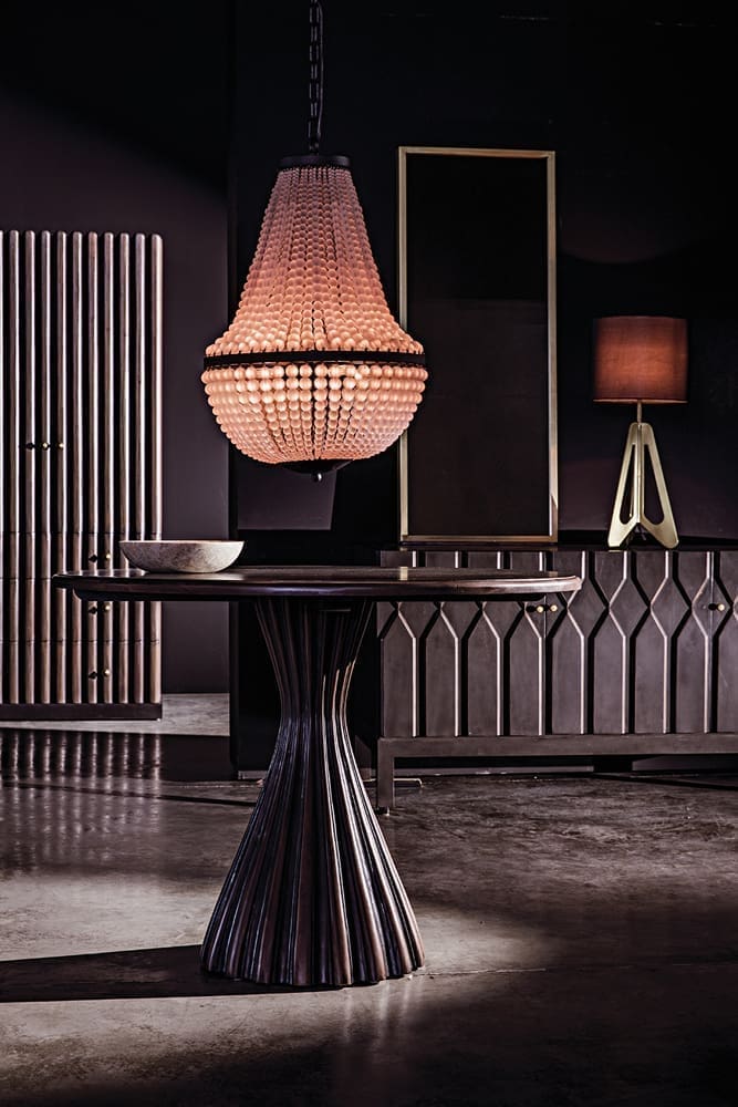 Candis Lamp with Black Shade, Metal with Brass Finish