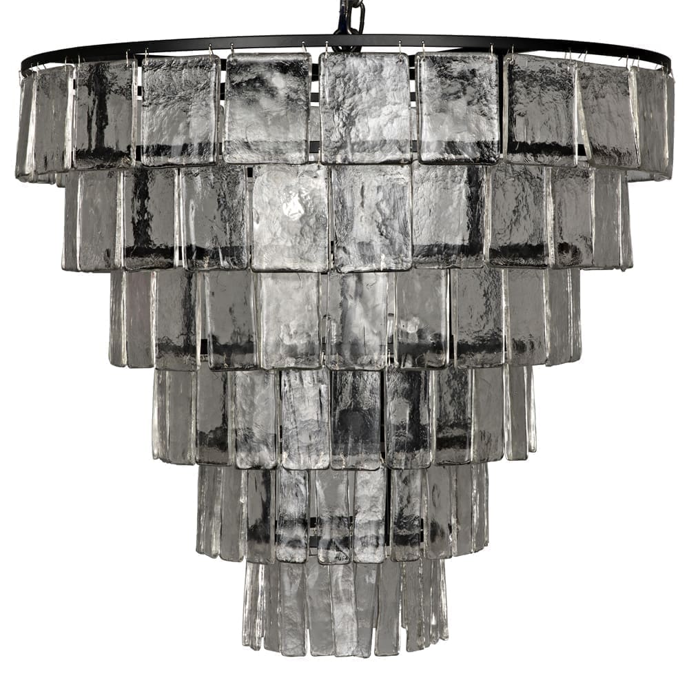 Carnegie Chandelier, Large, Black Iron