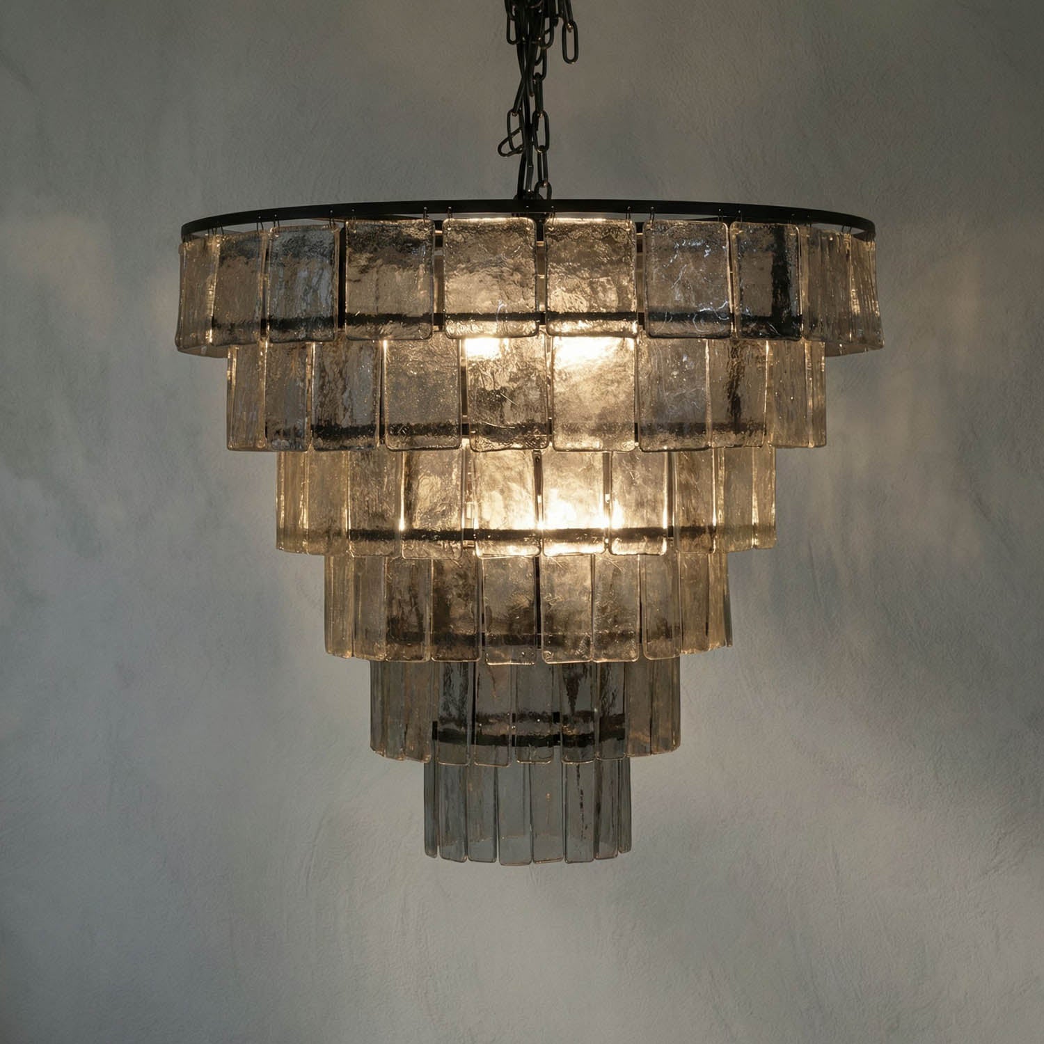 Carnegie Chandelier, Large, Black Iron by Noir