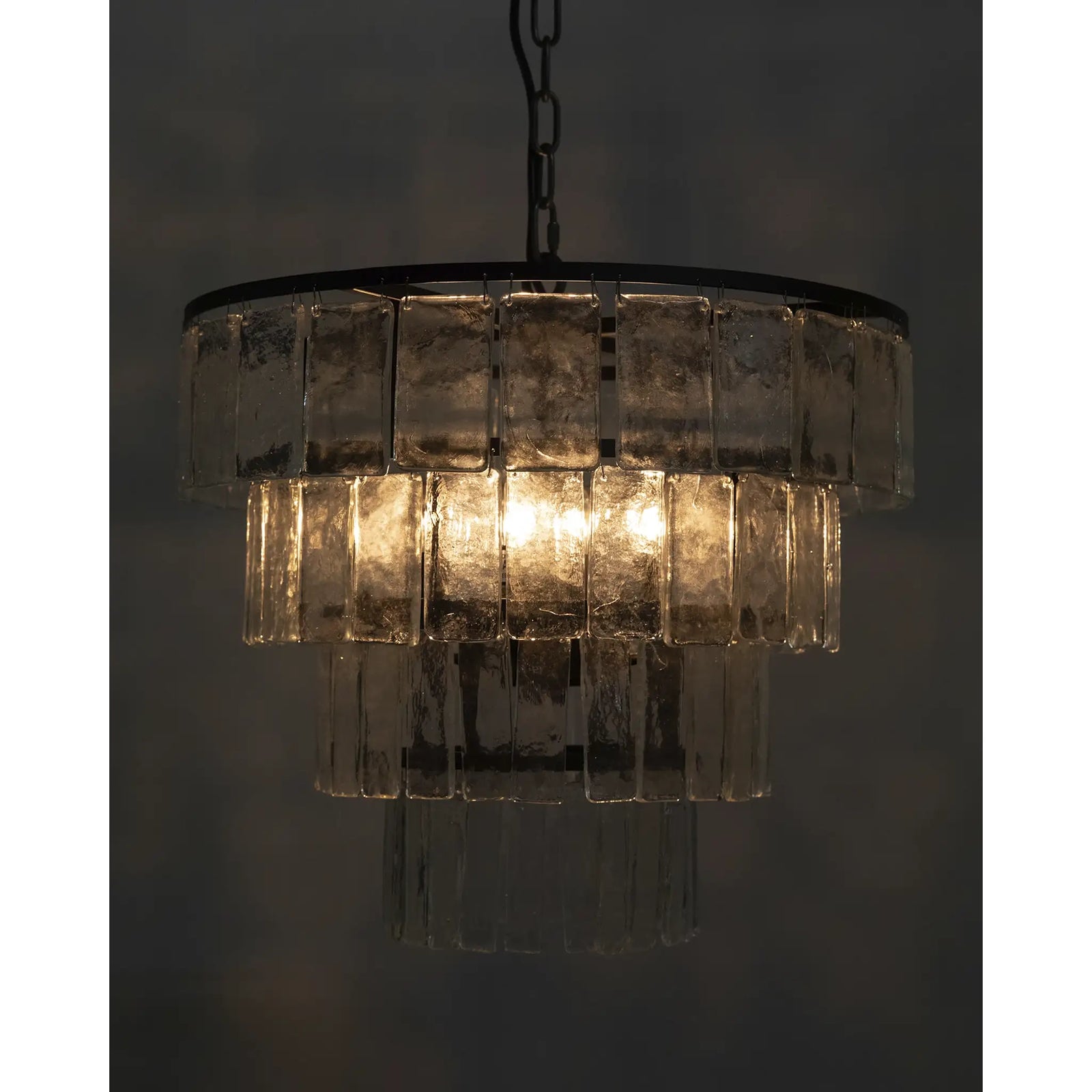 Carnegie Chandelier, Medium, Black Iron