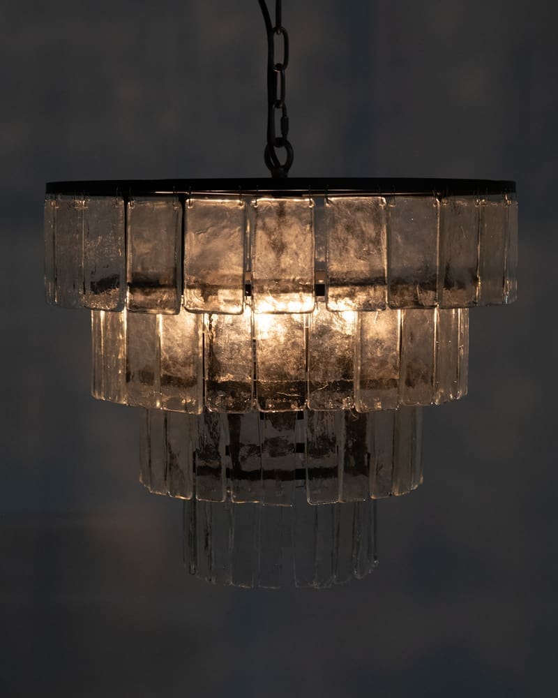 Carnegie Chandelier, Medium, Black Iron