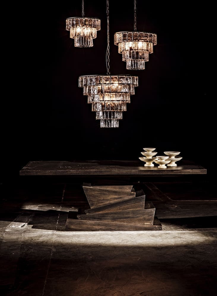 Carnegie Chandelier, Medium, Black Iron