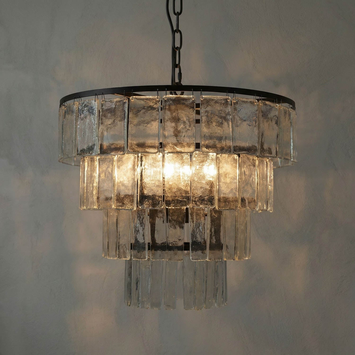 Carnegie Chandelier, Medium, Black Iron by Noir