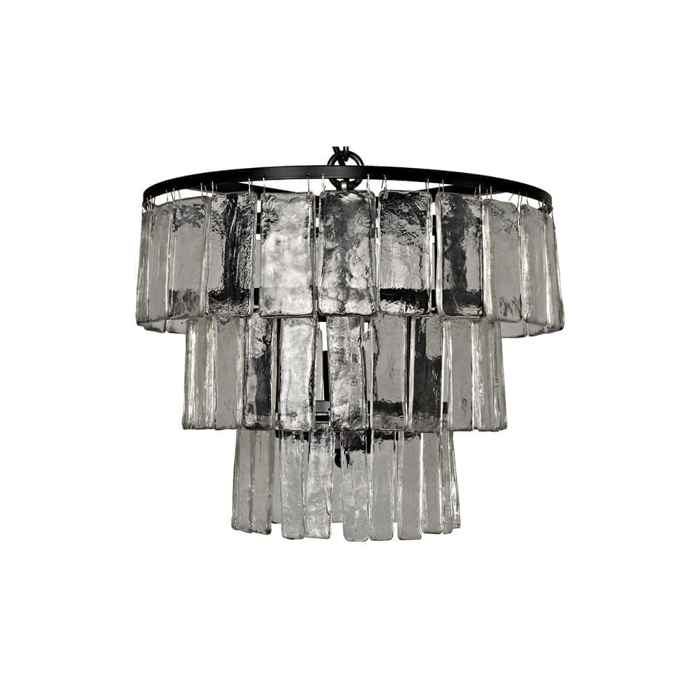 Carnegie Chandelier, Small, Black Iron