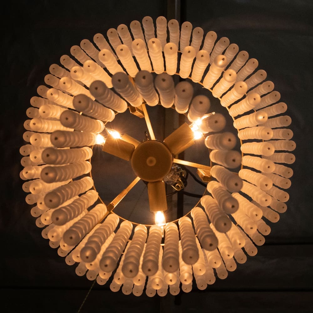 Fatima Chandelier, Antique Brass
