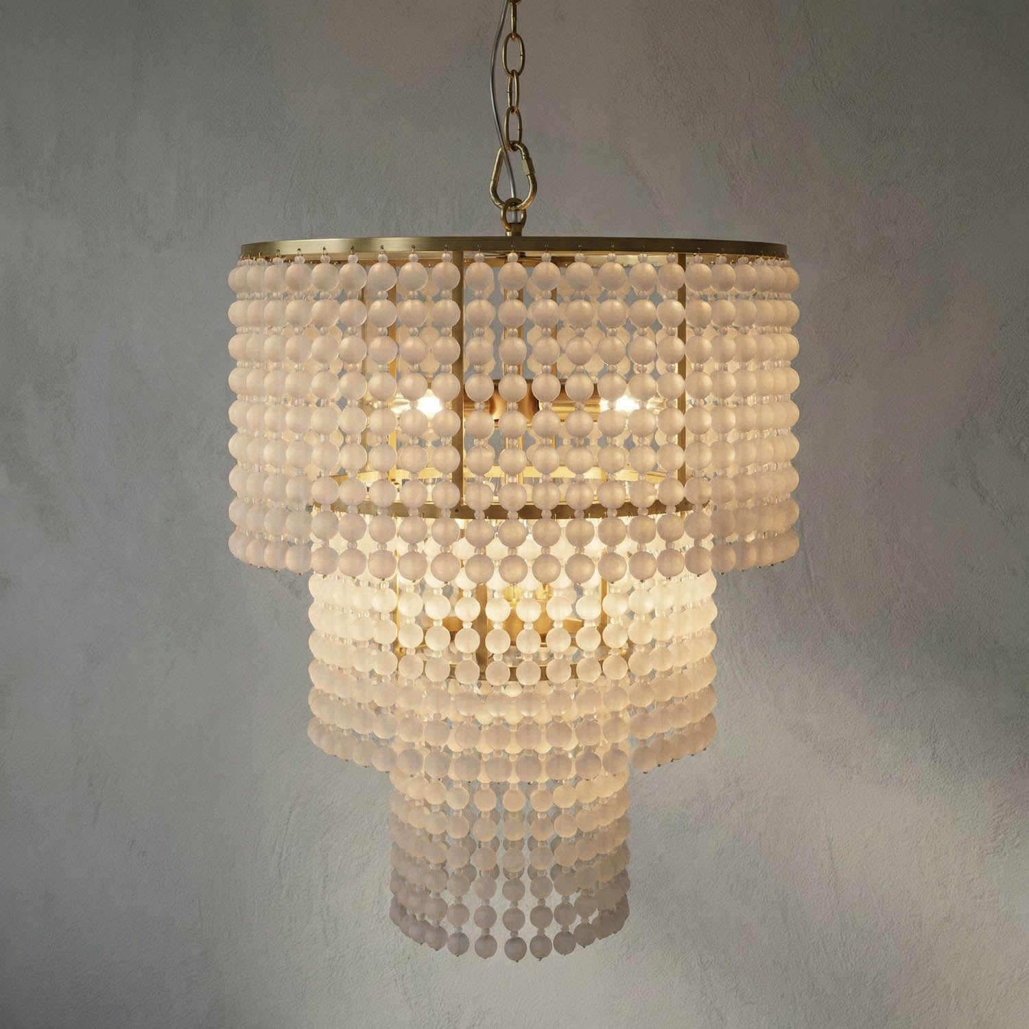 Fatima Chandelier, Antique Brass by Noir