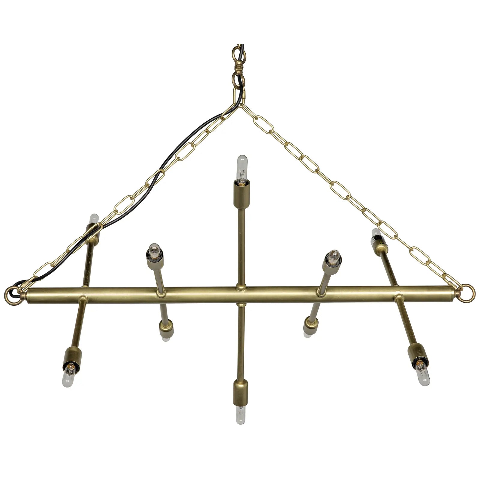 Sperato Chandelier, Antique Brass