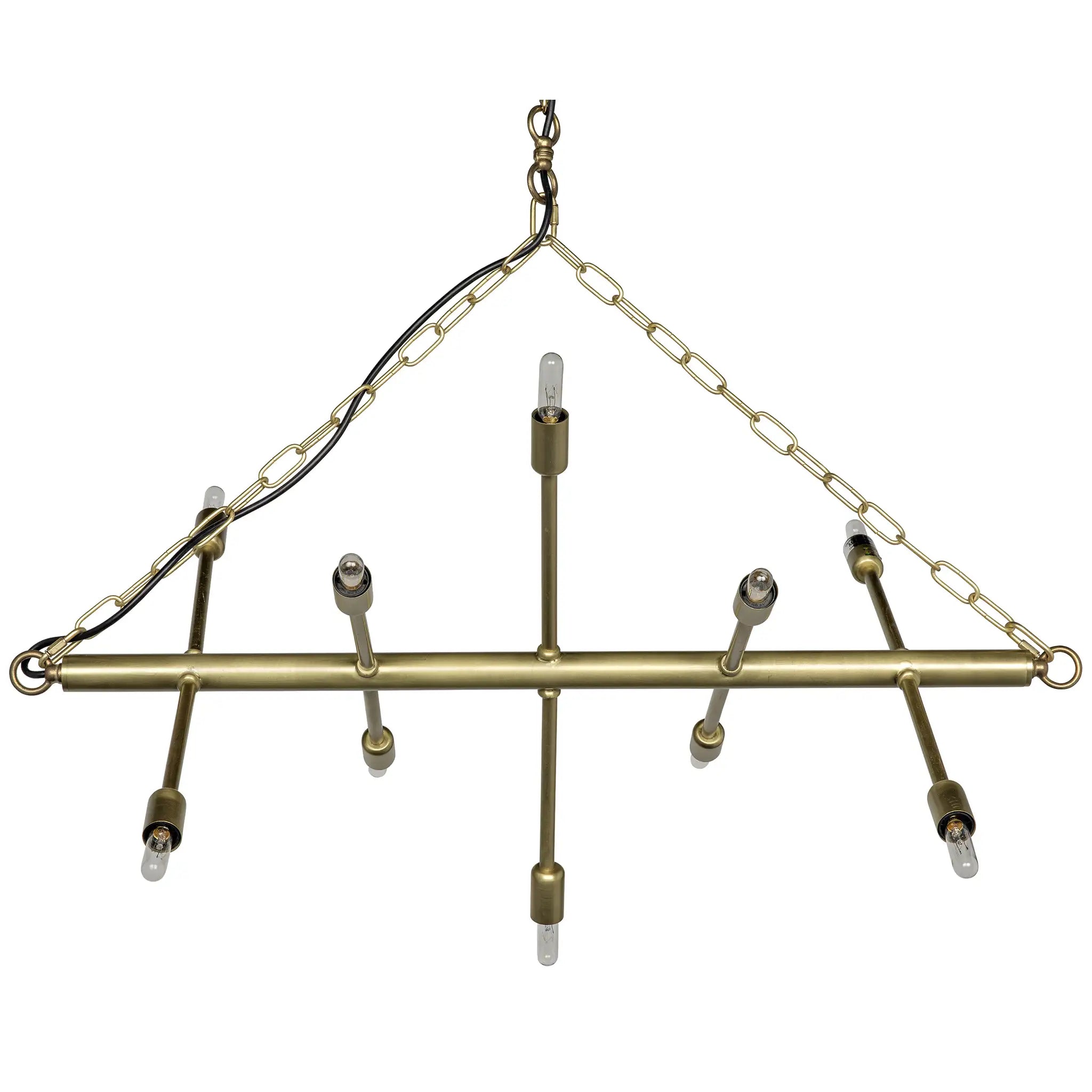 Sperato Chandelier, Antique Brass