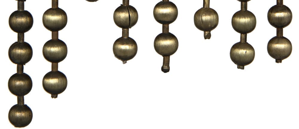 Domo Chandelier, Iron and Metal Beads with Brass Finish