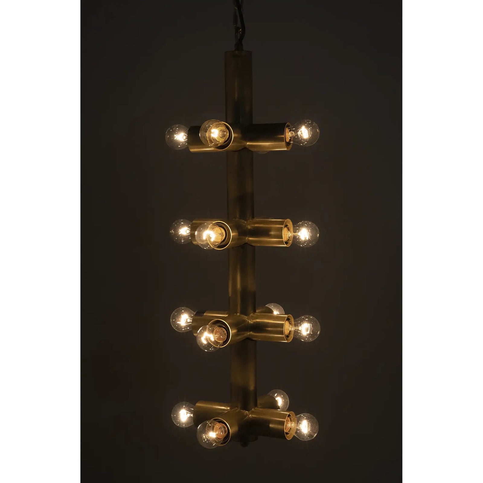 Axe Chandelier, Metal with Brass Finish