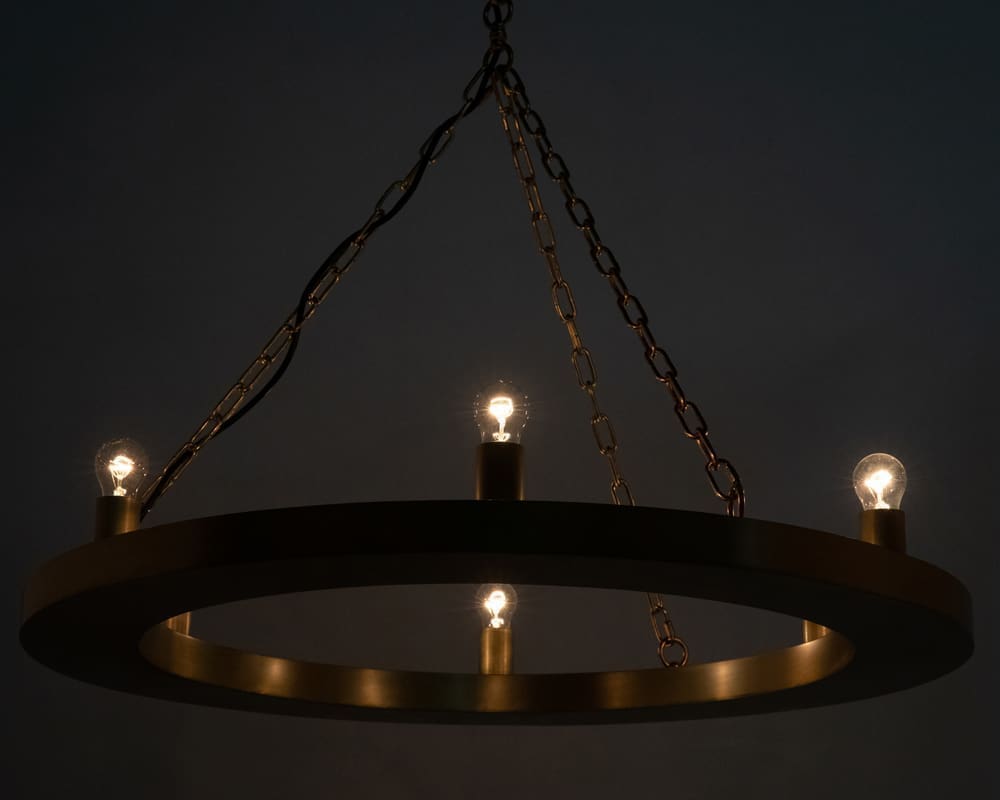 Ciro Chandelier, Metal with Brass Finish