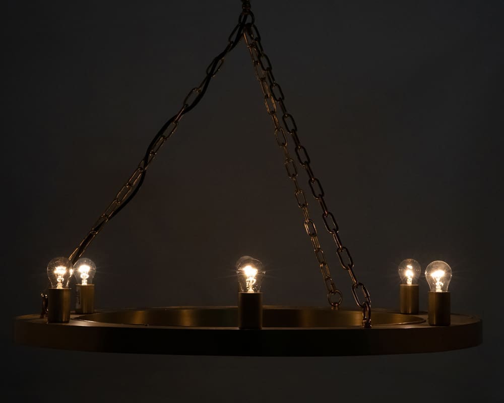 Ciro Chandelier, Metal with Brass Finish