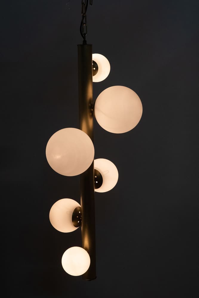 Orellana Chandelier, Metal with Brass Finish