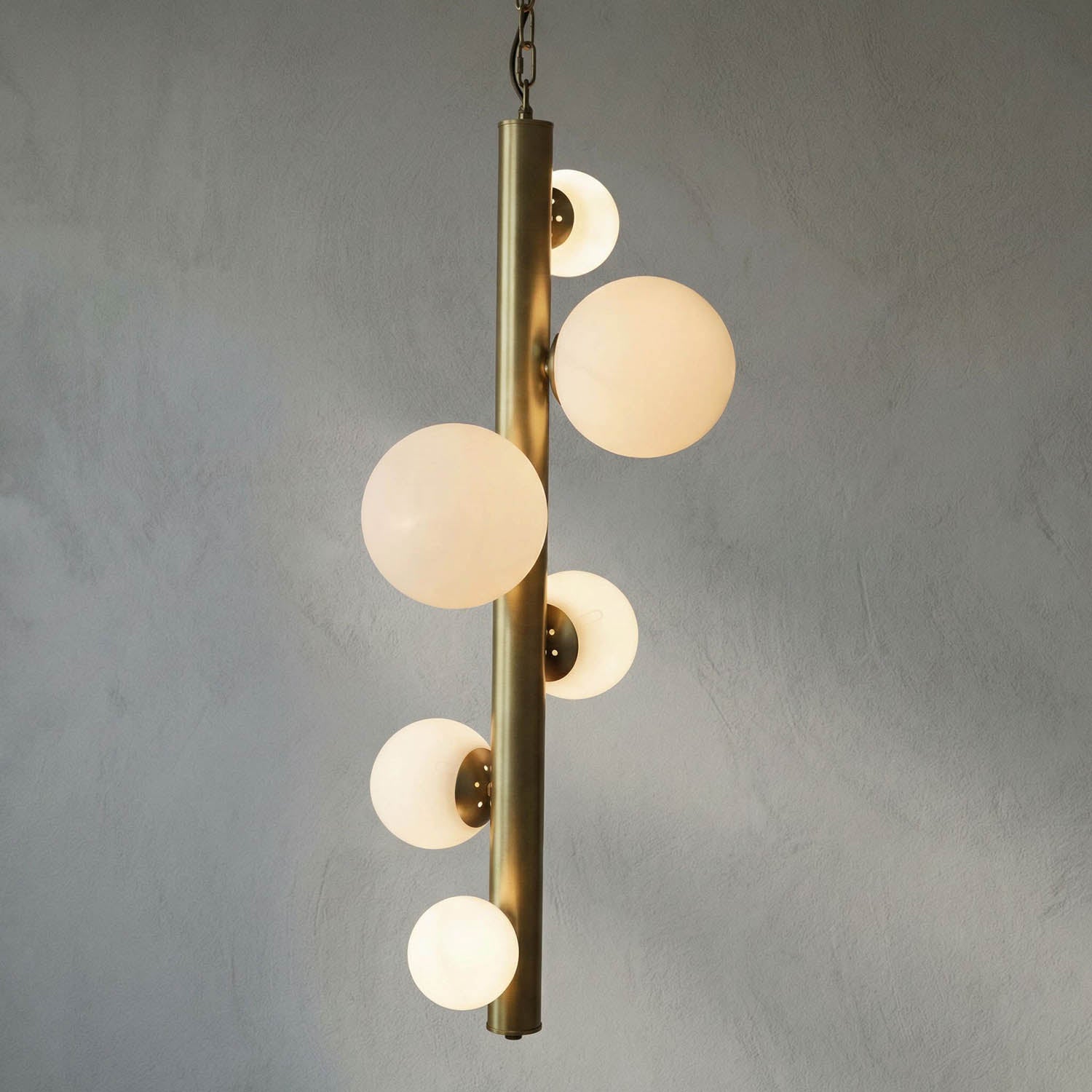 Orellana Chandelier, Metal with Brass Finish by Noir