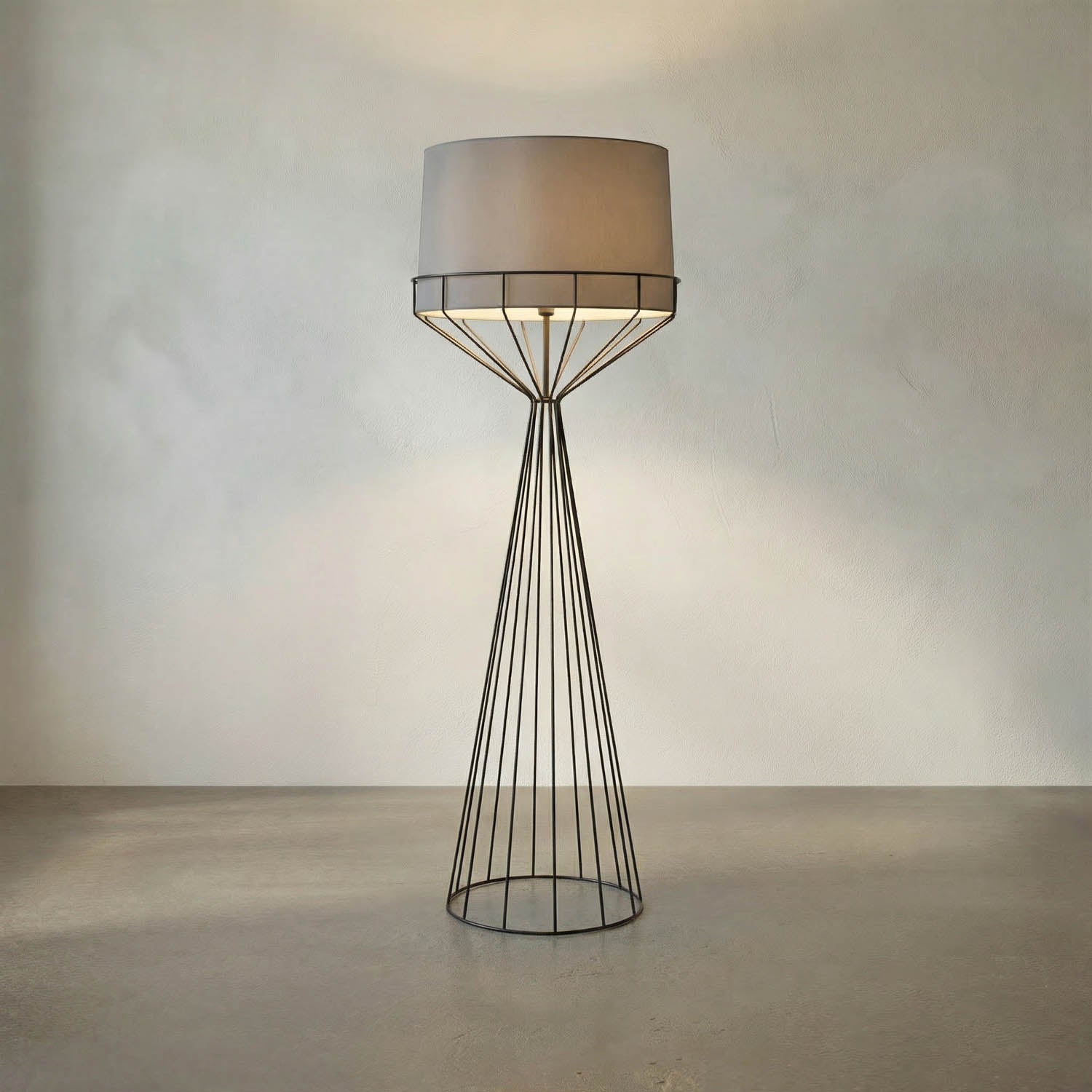 Portal Floor Lamp, B, Black Iron by Noir