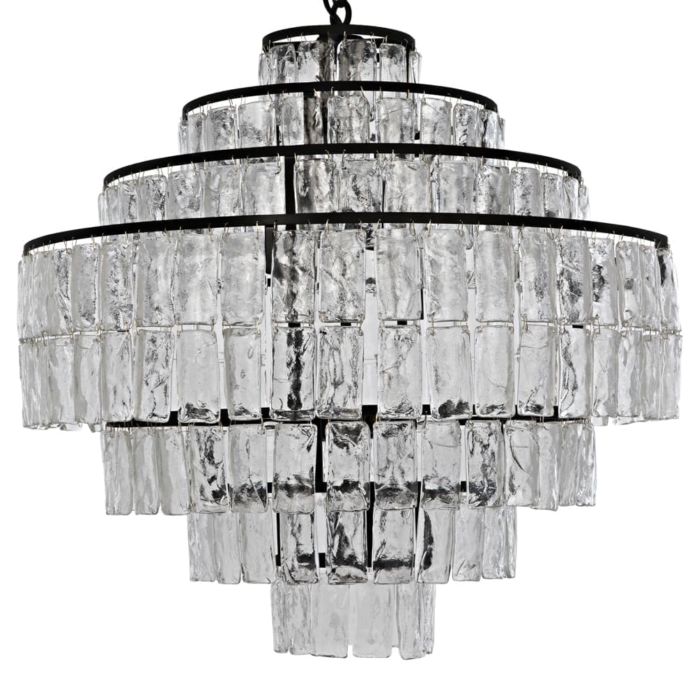 Satellite Chandelier, Black Iron