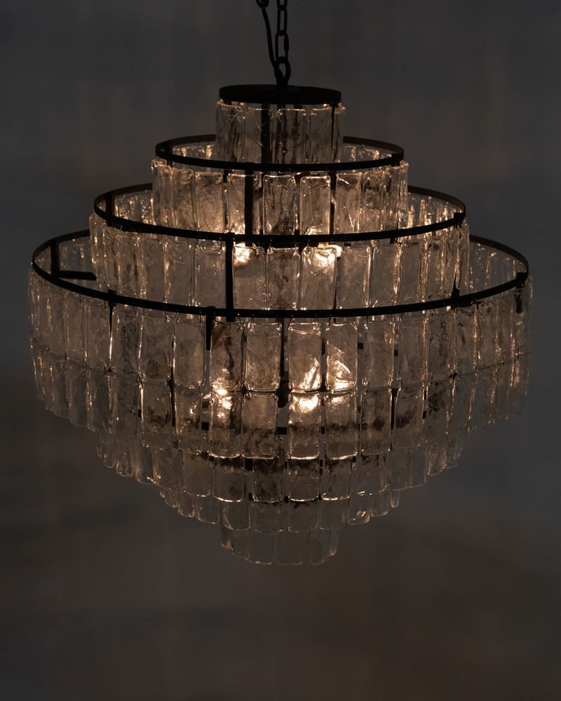 Satellite Chandelier, Black Iron