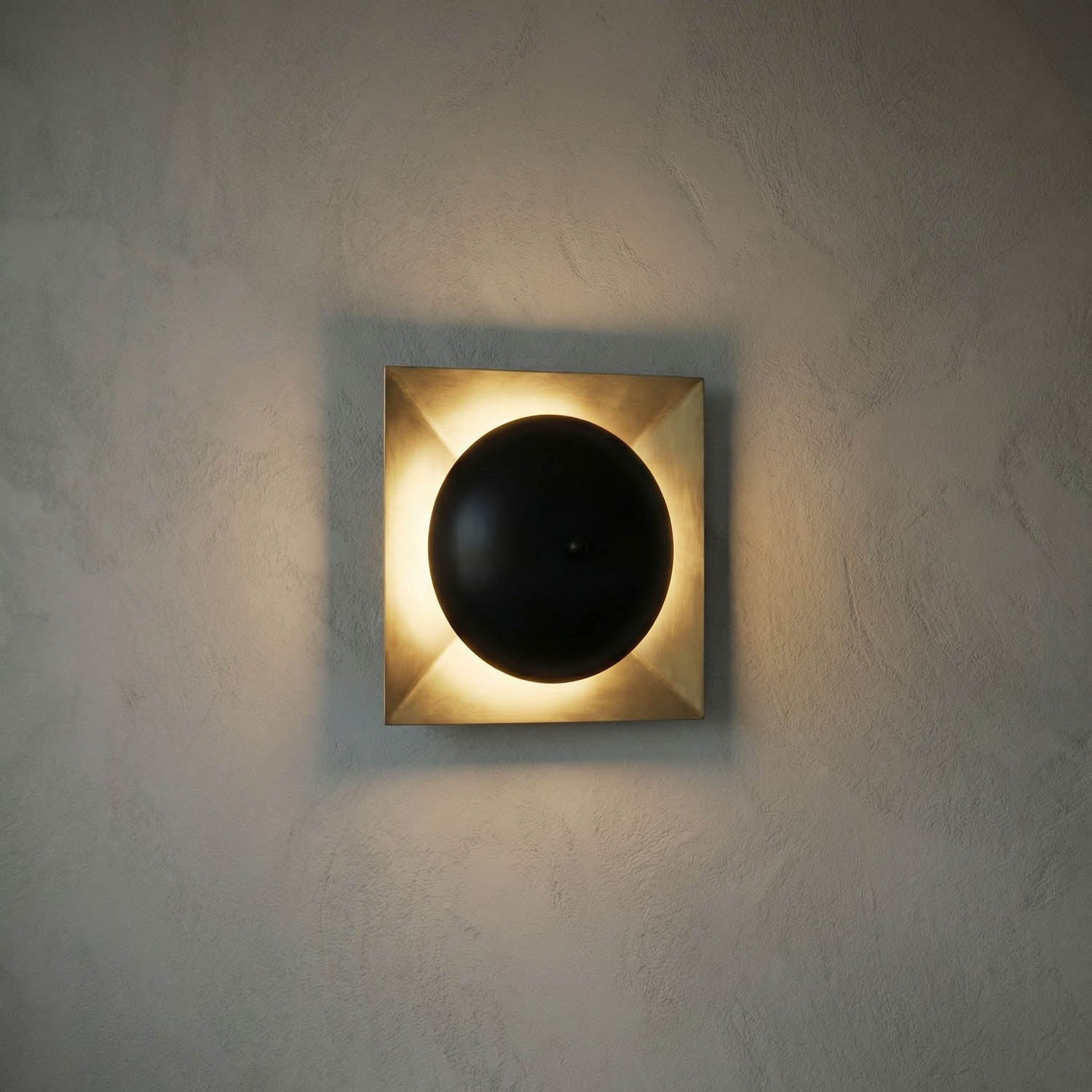 Agila Sconce, Iron with Brass Finish by Noir
