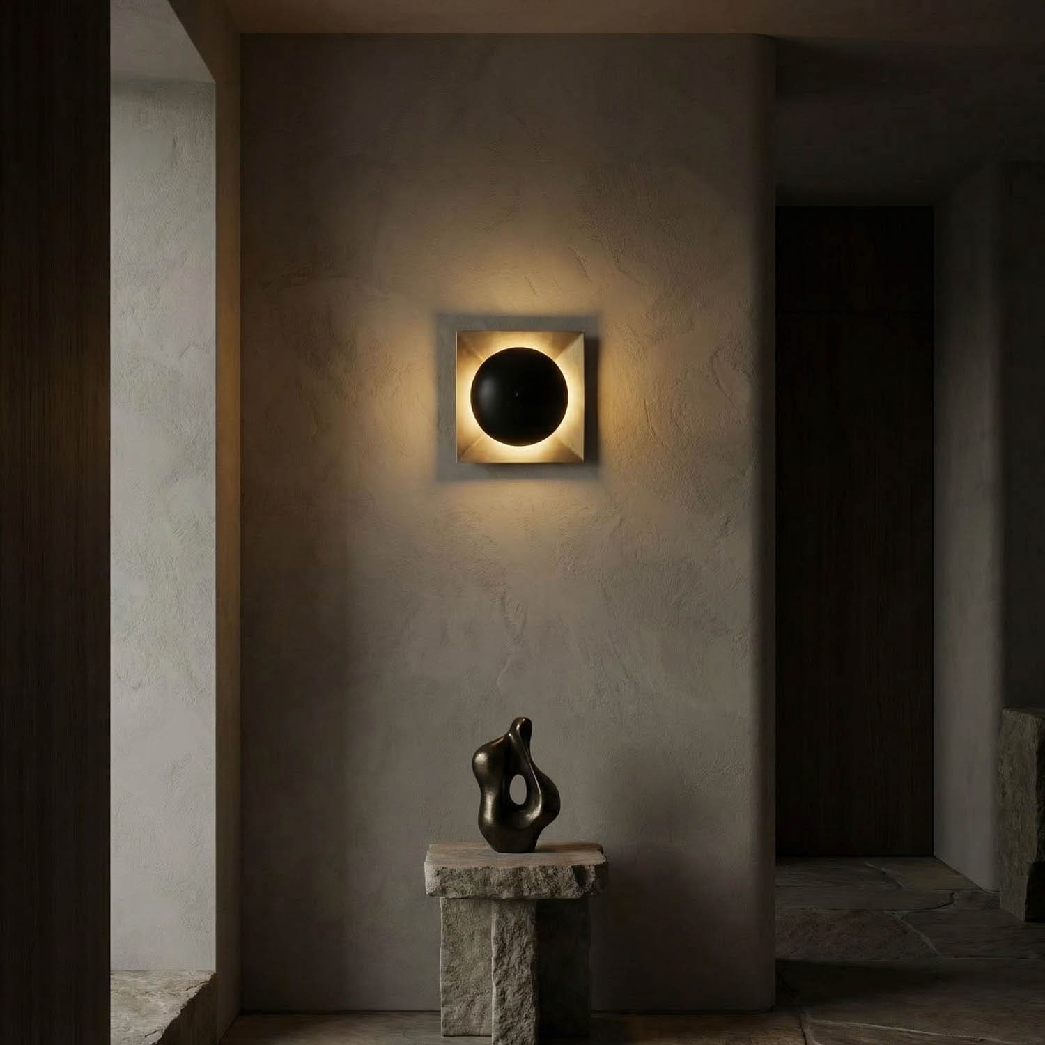 Agila Sconce, Iron with Brass Finish