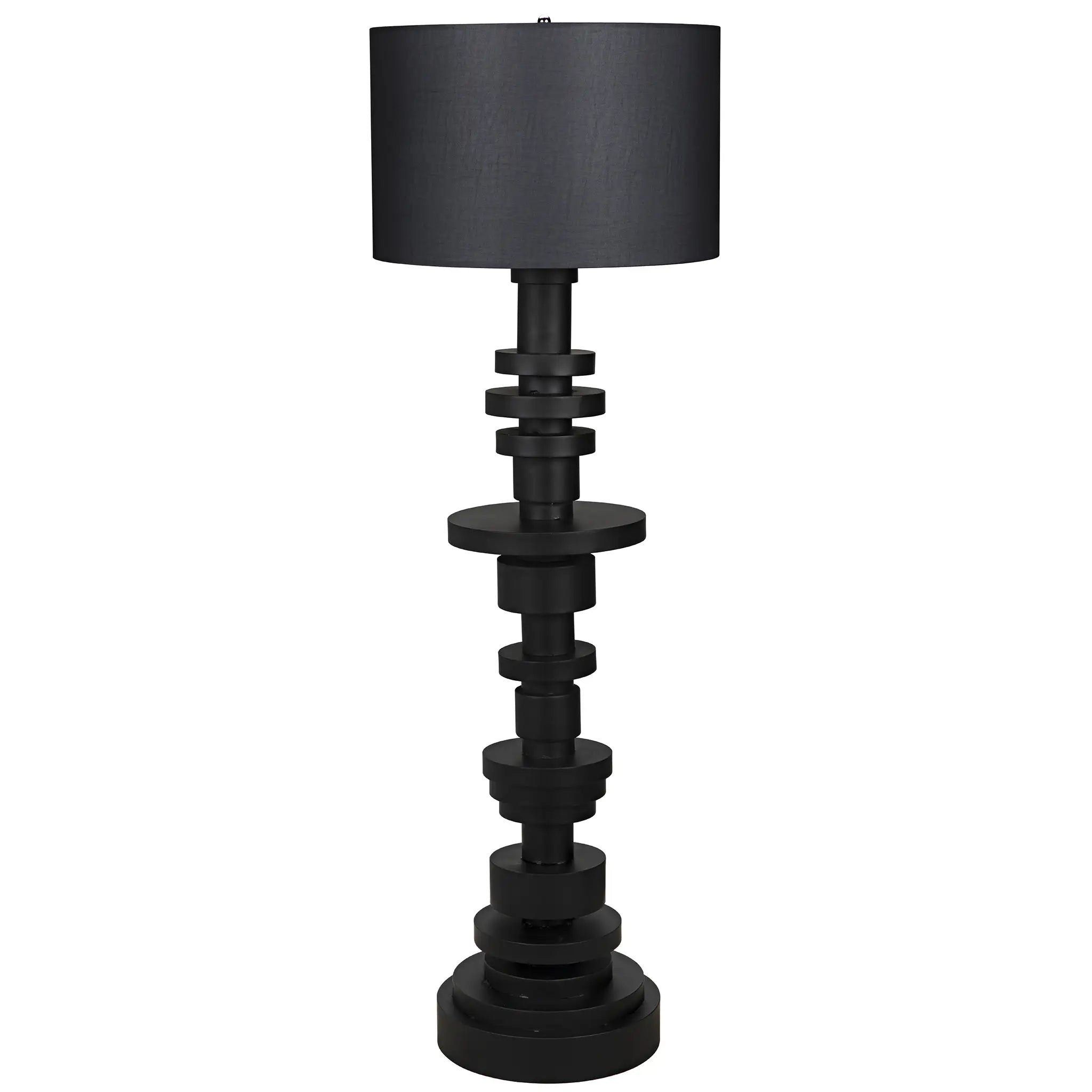 Wilton Floor Lamp with Shade, Black Iron