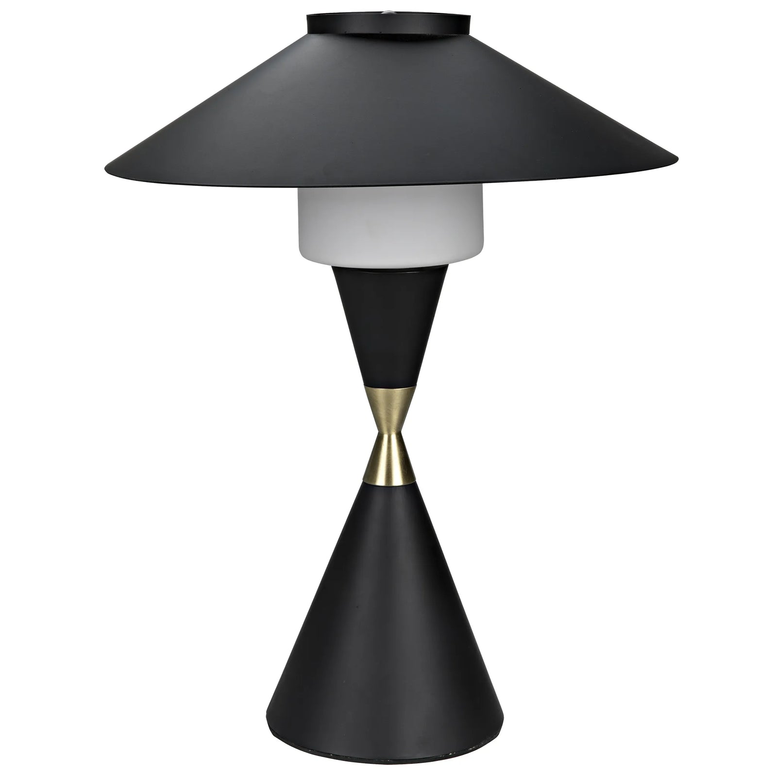 Lucia Table Lamp, Black Iron with Mb Detail