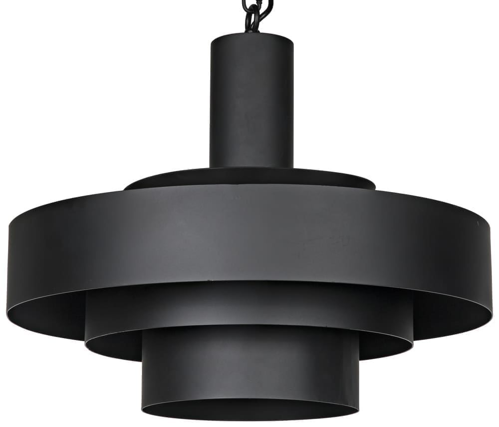 Parlor Pendant, Black Iron