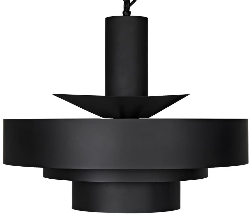 Parlor Pendant, Black Iron