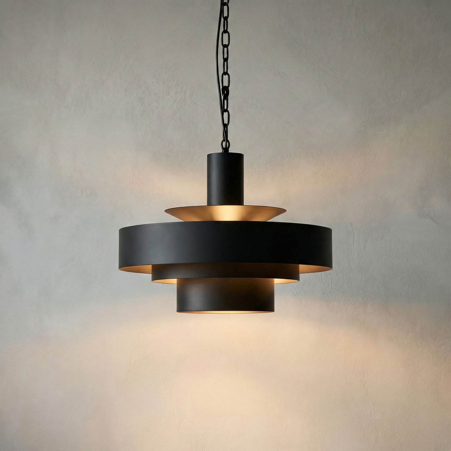 Parlor Pendant, Black Iron by Noir