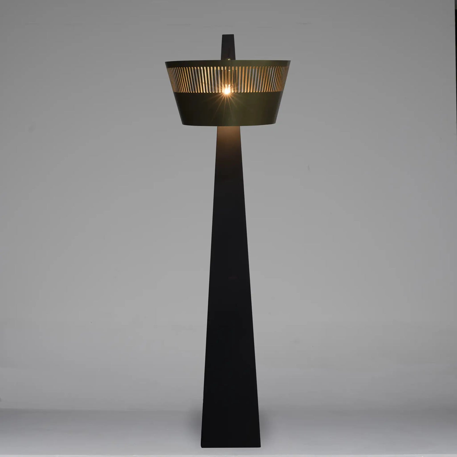 Claudius Floor Lamp, Black of Brass Finished Iron
