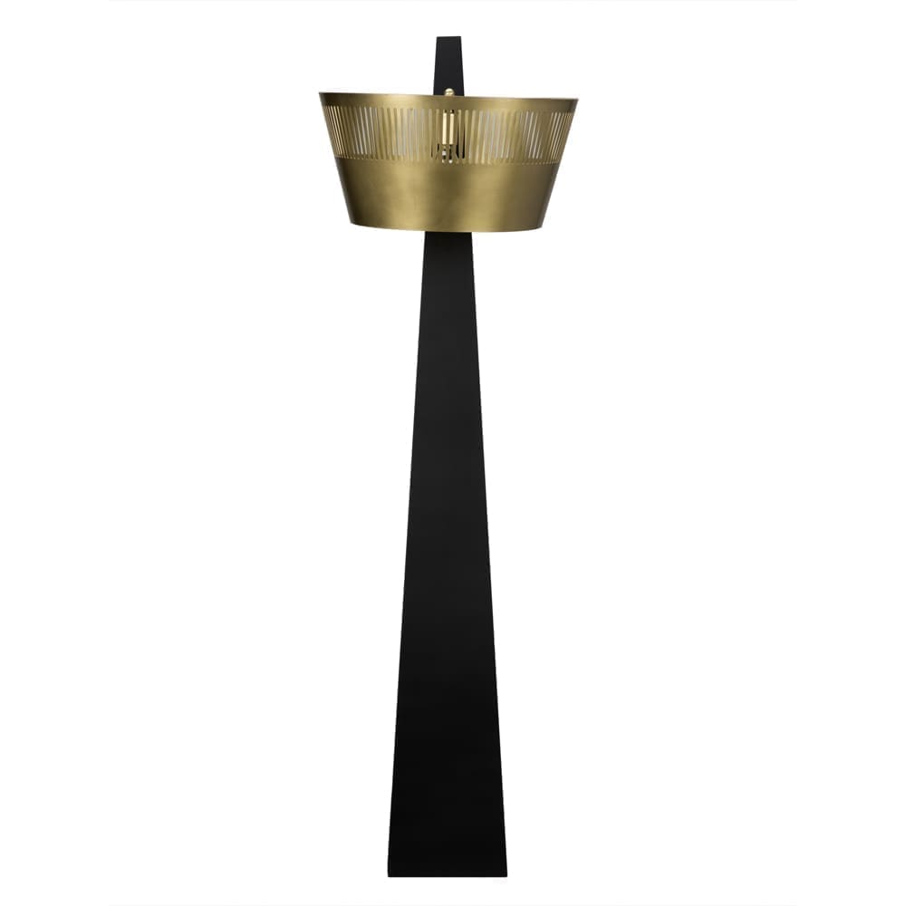 Claudius Floor Lamp, Black of Brass Finished Iron