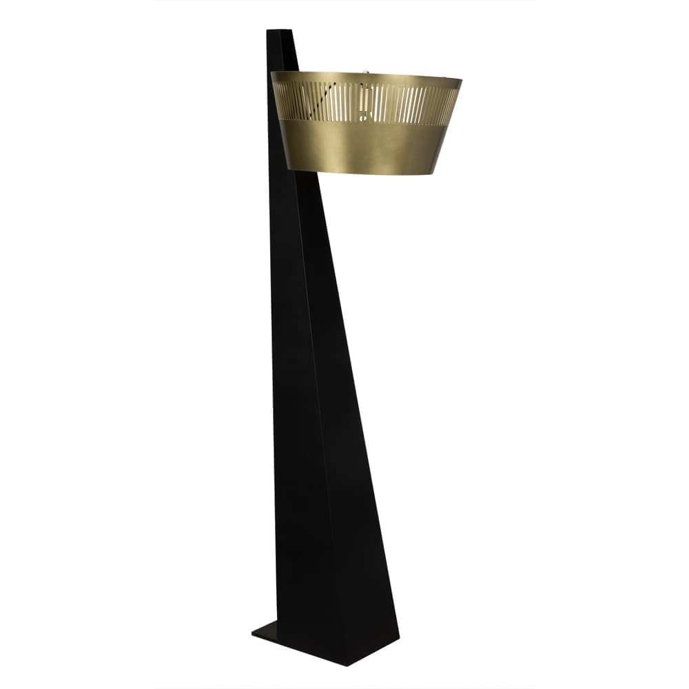 Claudius Floor Lamp, Black of Brass Finished Iron