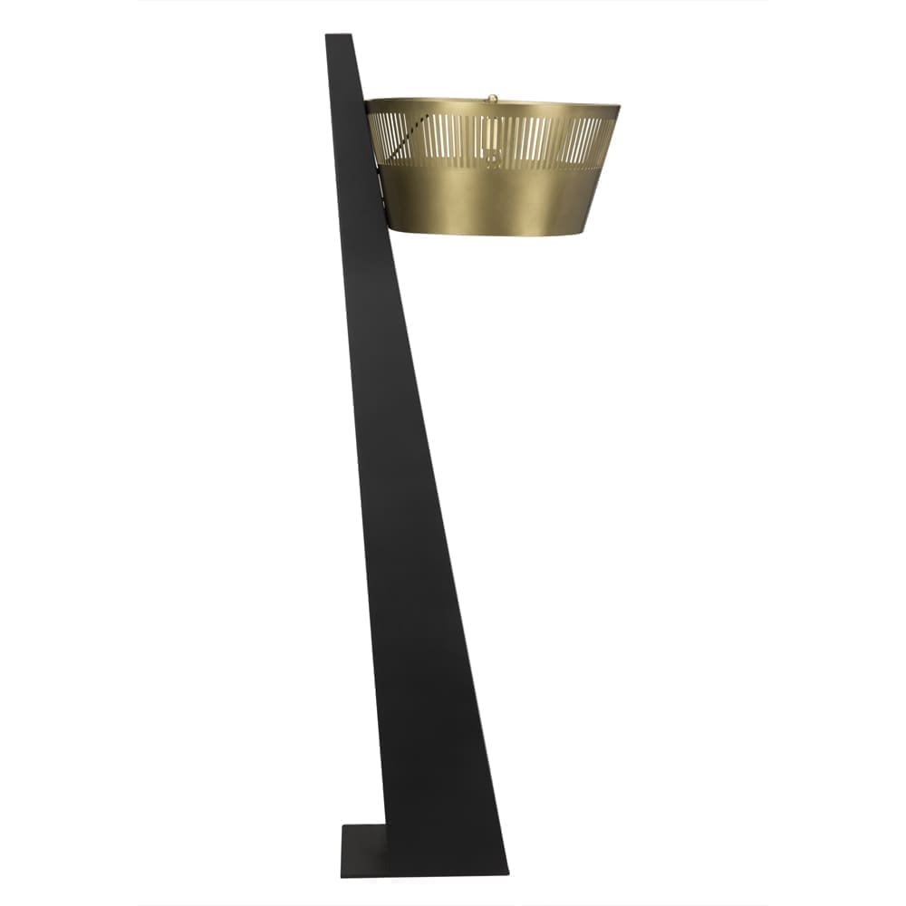 Claudius Floor Lamp, Black of Brass Finished Iron