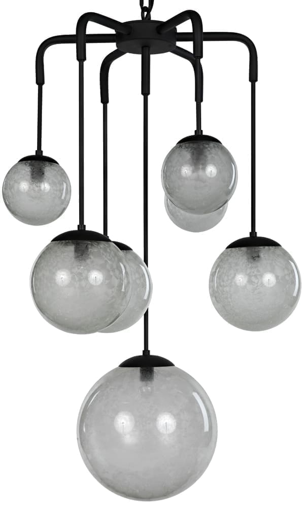 Artemis Chandelier, Iron with Black Finish