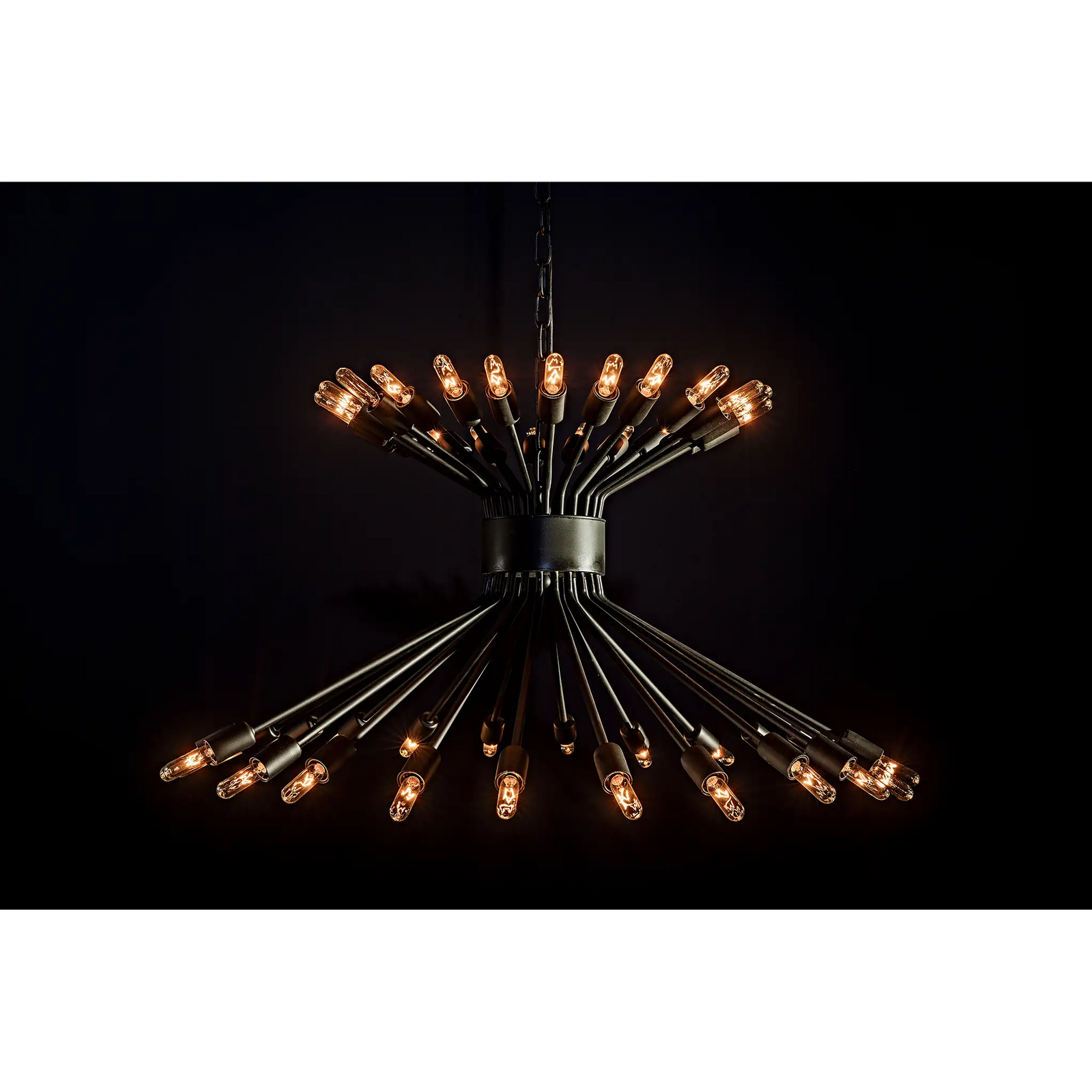 Mancini Chandelier, Black Iron