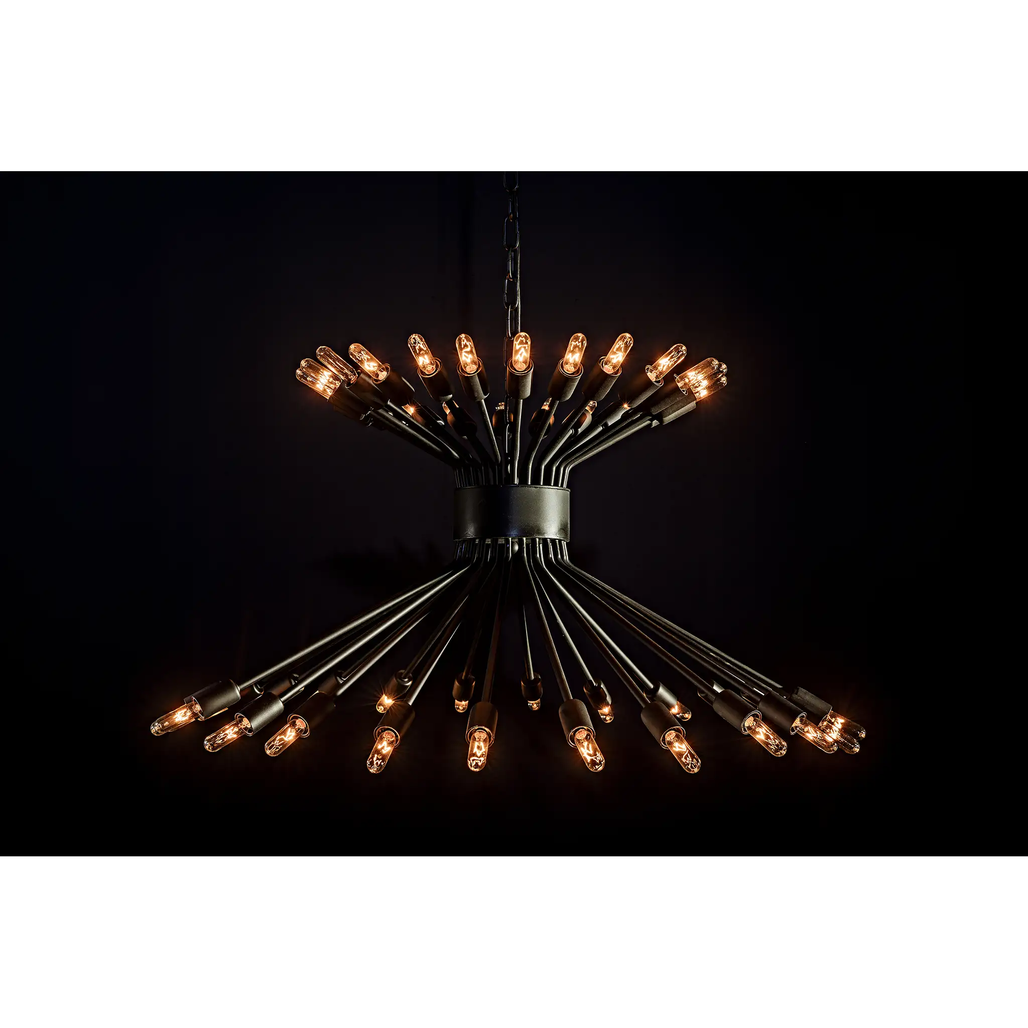 Mancini Chandelier, Black Iron