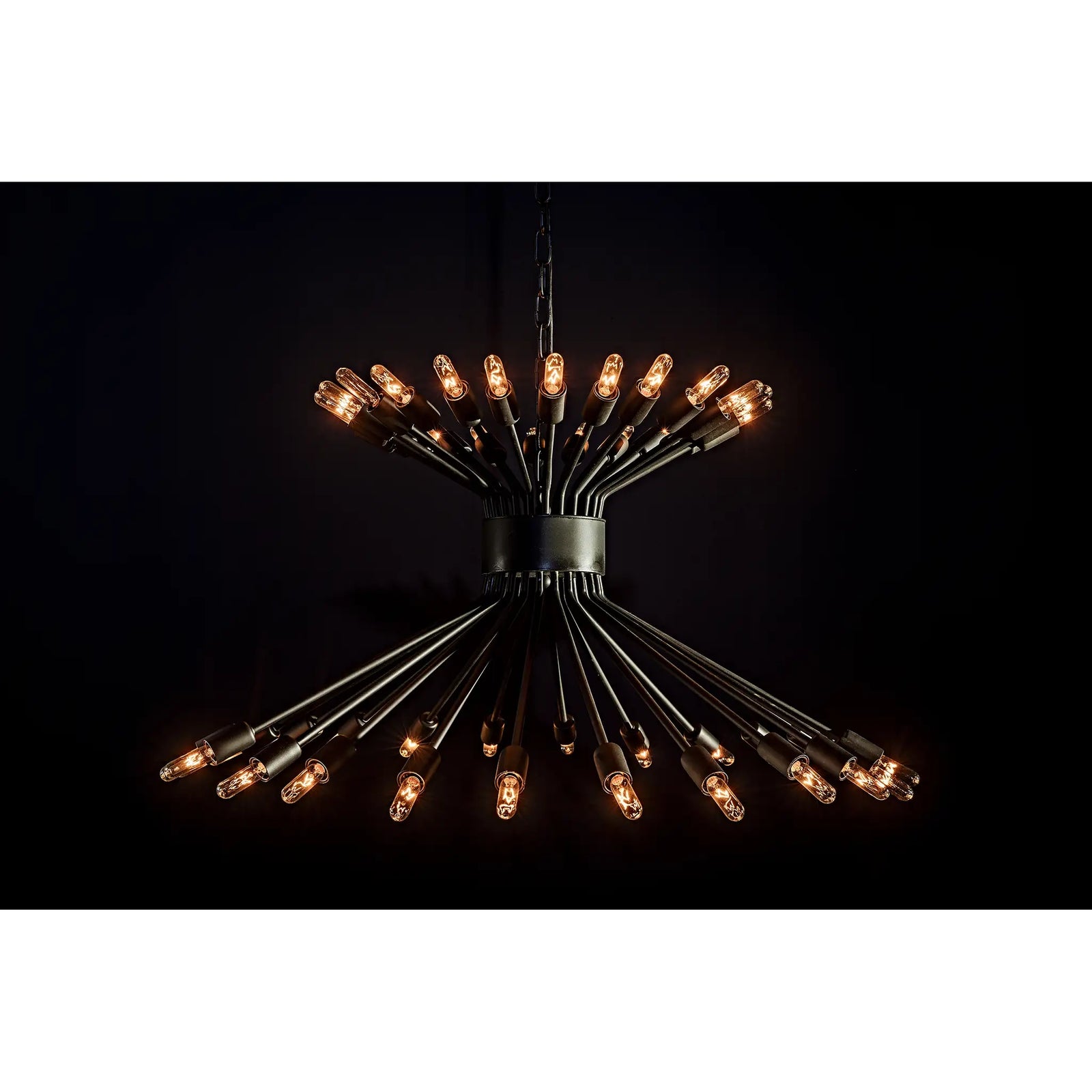 Mancini Chandelier, Black Iron
