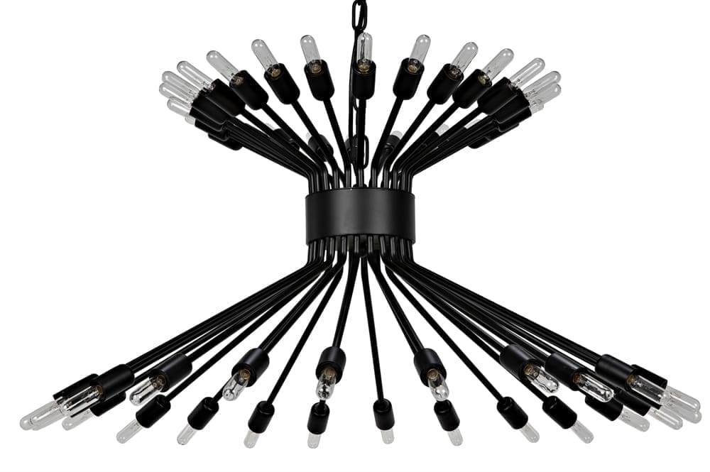 Mancini Chandelier, Black Iron
