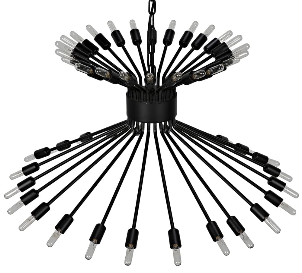 Mancini Chandelier, Black Iron